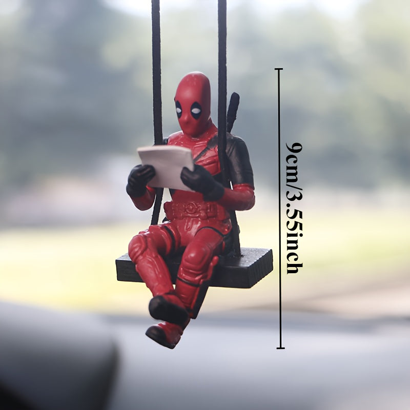 Deadpool Car Rear View Mirror Pendant Deadpool Cartoon Animation Car Hanger Funny Car Wing Accessories Car Accessories