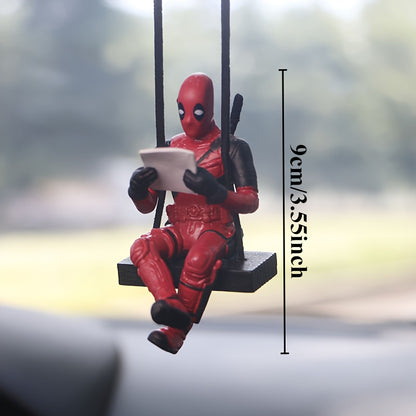 Deadpool Car Rear View Mirror Pendant Deadpool Cartoon Animation Car Hanger Funny Car Wing Accessories Car Accessories