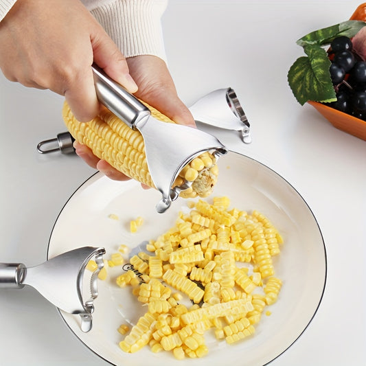 Stainless Steel Corn Stripper Tool - Efficient Kernel Remover, Easy-to-Use, Durable Kitchen Gadget for Fresh Corn Prep