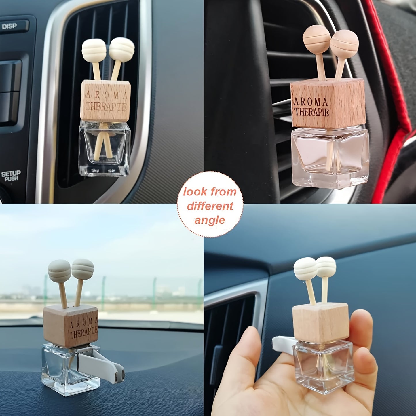 2pcs Car Air Outlet Perfume Bottle Clip Car Interior Accessories Women