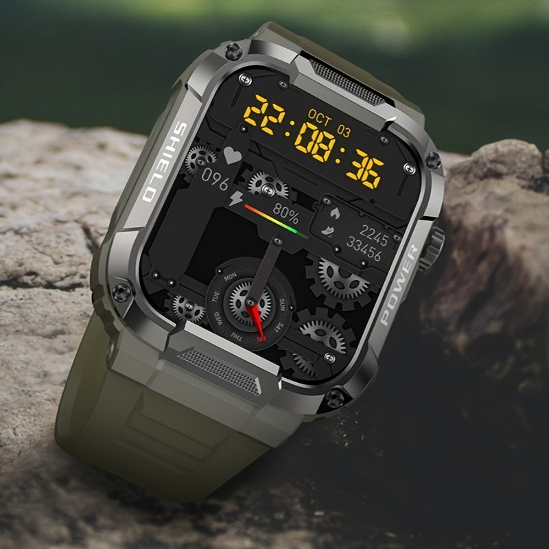 Ultimate Military Smart Watch - Android & IOS Compatible, AI Voice Assistant, Hands-Free Call, Advanced Fitness Tracker, Sports Watch - Perfect Gift for Her on Birthday, Valentines, Easter