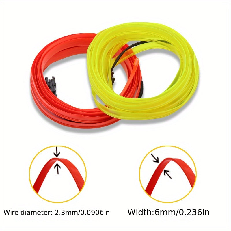 Automobile interior LED decorative lights, EL neon light strips, ambient lighting, modern car decoration, flexible LED light strips, long-lasting illumination, LED mood lighting, for night drivers, a must-have for car owners.