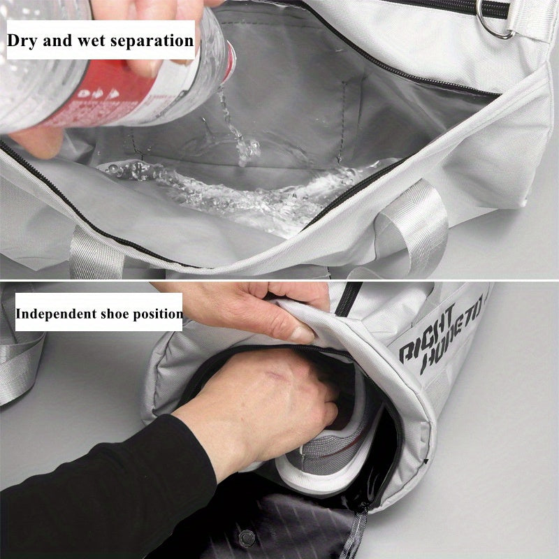 Casual Sports Storage Bag, Portable Lightweight Large Capacity Dry And Wet Separation Handbag Yoga Tote Bag For Men Women Outdoor Sports Fitness Travel Camping Swimming