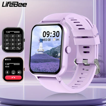 LIFEBEE Smartwatch For Men And Women, 4.65 Cm Full Touch Screen Smartwatch With Answer/Make Calls For Phone, Fitness Tracking Watch With 100+ Exercise Modes, Pedometer, Distance, Calories