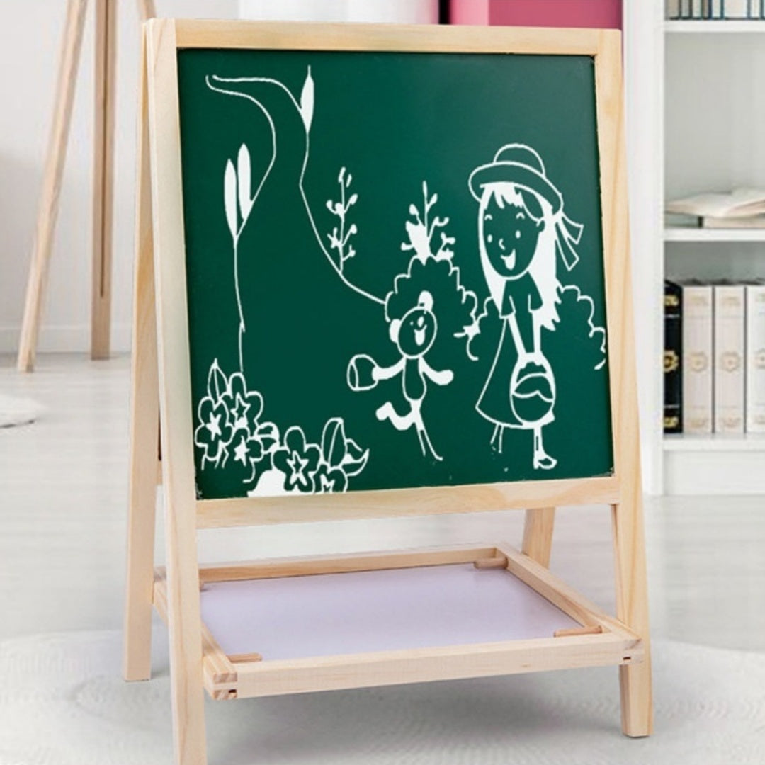 Children's Wooden Magnetic Double-sided Color Drawing Board