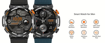 QTLLBT Smart Watch, Wireless Phone Answering, Outdoor Sports Watch, LED Light, High Quality, Compass Fitness Tracker, Pedometer, MMS Display, Suitable for Android, iPhone, Mobile Phone, Smart Watch for Men And Women, Gift