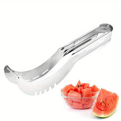 1pc, Cutting Watermelon Block Slicer Cutter, Watermelon Fruit Splitter, Stainless Steel Cutting Watermelon Tool, Kitchen Gadgets, Kitchen Supplies, Kitchen Tools