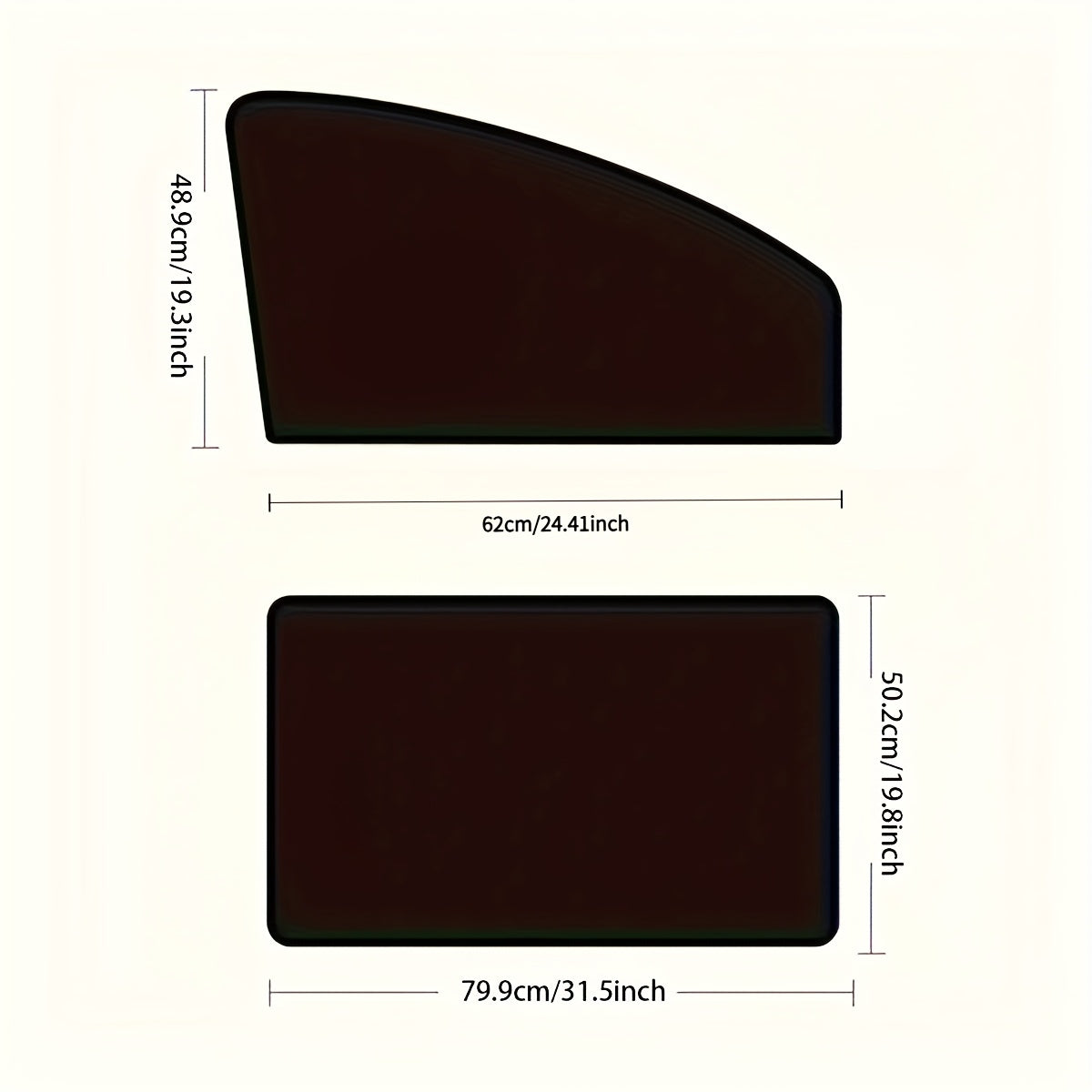Set of 4 Magnetic Sunshades, Designed for Vehicle Side Windows, UV Protection and Heat Insulation Windshield Cover. Suitable for All Vehicles to Ensure Privacy. Front Window Shade with Anti-Sunlight Thermal Blocking Cooler Co