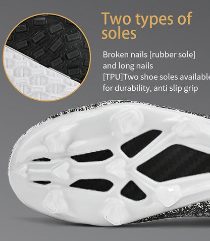 Foreign Trade Large Size High Top Football Shoes Men's Long Nail Competition Special Training Shoes Professional Football Shoes