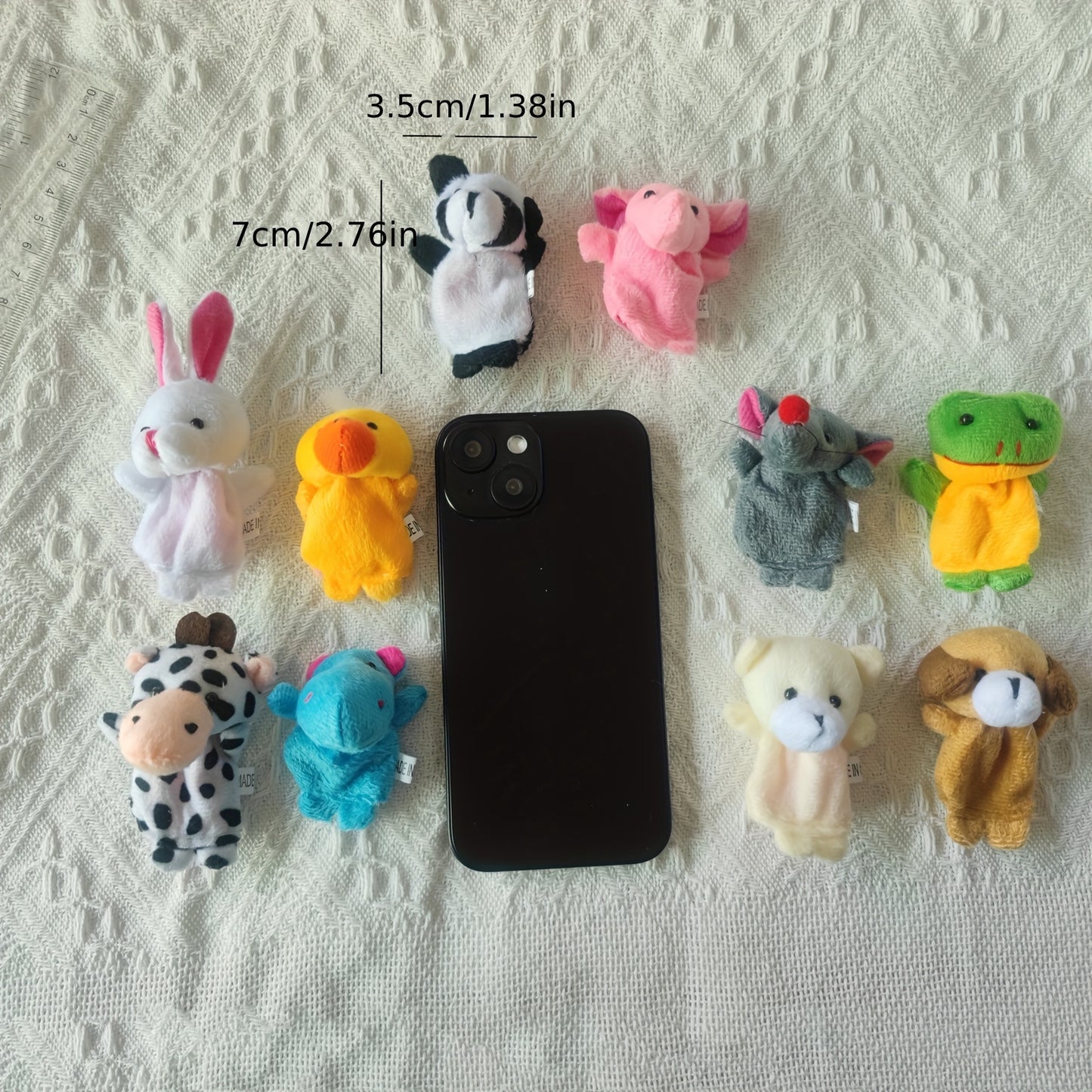 10pcs Mini Animal Finger Puppets Set, Small Cartoon Animal Finger Toys, Educational Family Time Story Time Toys, Party Favors For Shows, Playtime, Schools easter gift