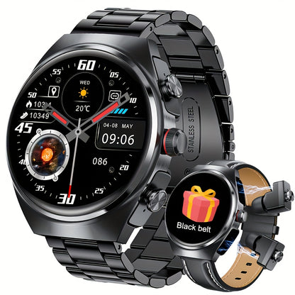 [Full HD | TWS] 2025 New TWS Sports Headset + Outdoor Smartwatch | Full HD Screen Alloy Shell, 400mAh Battery Long Life, News Alerts, Answer Phone