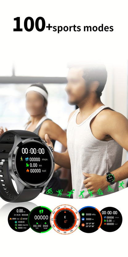 2025 New NFC Smart Watch For Men GPS Motion Trajectory 360*360 HD Screen AI Voice Wireless Call Smartwatch Sports Watch For Men Father'S Day Gift