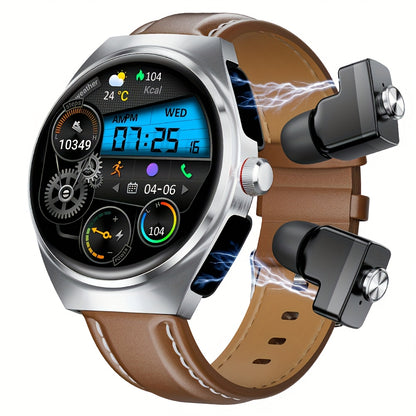[Full HD | TWS] 2025 New TWS Sports Headset + Outdoor Smartwatch | Full HD Screen Alloy Shell, 400mAh Battery Long Life, News Alerts, Answer Phone