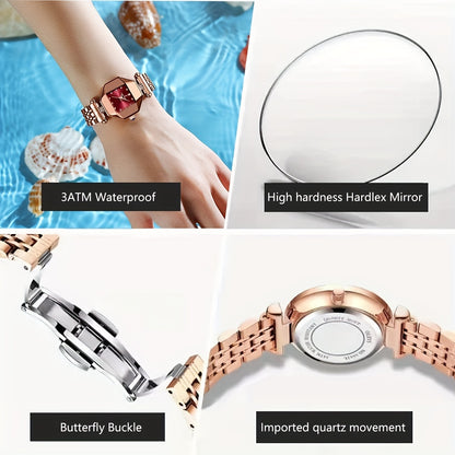 Poedagar Fashion Luxury Watches Stainless Steel Strap Quartz Watch Ideal Choice For Gifts Gifts For Eid