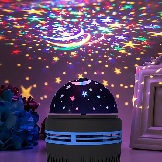 1 Pcs Star Projector, Galaxy Projector Night Light Projector For For Bedroom Gaming Room, Home Theater, Ceiling, Room Decor, Christmas Gift Camping Wedding Decor Halloween Christmas Decor, Rotate Automatically, USB Powered, N
