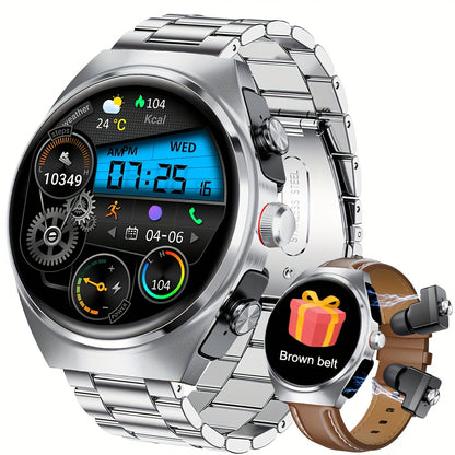 [Full HD | TWS] 2025 New TWS Sports Headset + Outdoor Smartwatch | Full HD Screen Alloy Shell, 400mAh Battery Long Life, News Alerts, Answer Phone