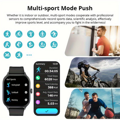Teen Smartwatch, 2.01 Full Touch Screen (Reject/Answer), Fitness Tracking Watch, Sport Mode Support, Pedometer, Distance, Large Capacity 230mAh, 100 + Sport Mode Wireless Calls, Smart Watch For Android IPhone