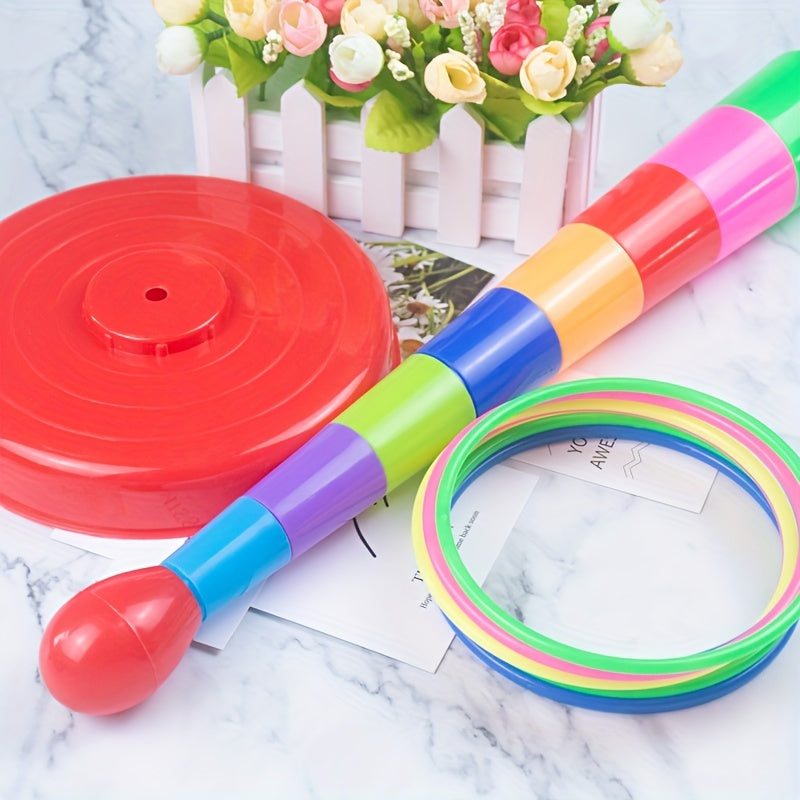 1 Tower 18 Laps/1 Tower 12 Laps Set Children's Loop Toys Folding Music Loop Kindergarten Throw Loop Game Props Family Parent-child