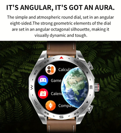 2025 New Men's 1.52-in-1 SmartWatch, Sports Device with TWS Earphones, Wireless Call, Outdoor Exercise SmartWatch, 400mAh Battery, Sleeping Men SmartWatch