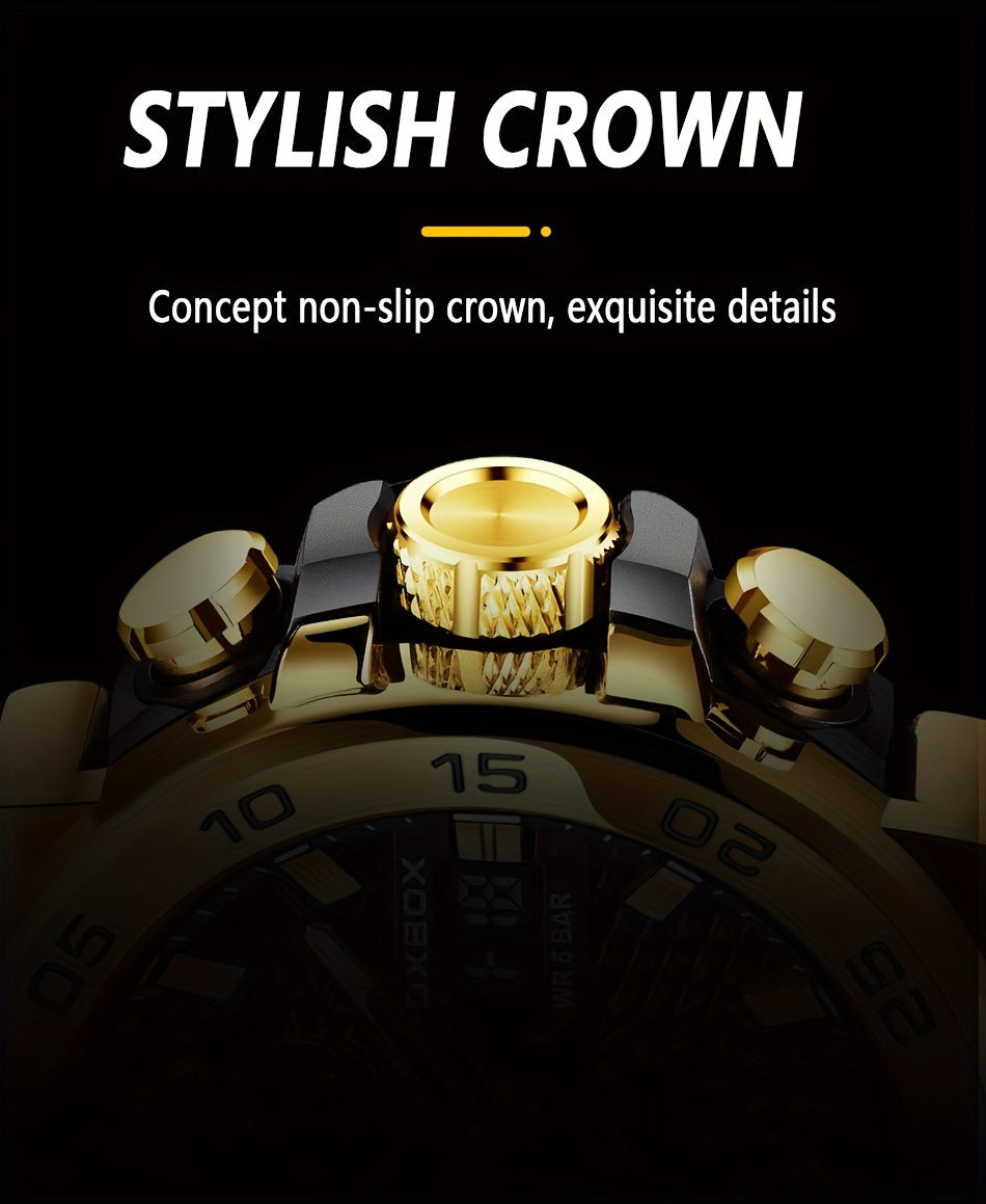 Men's Sports Watch, Waterproof Dual Display Digital Quartz Watch, Alarm Clock Chronograph Multifunction Luminous Watch, Ideal choice for Gifts