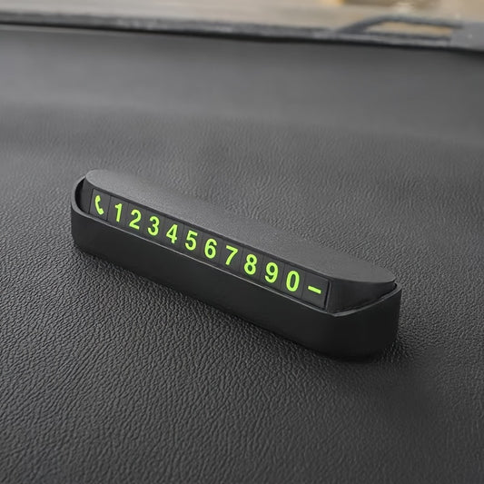 1pc Creative Temporary Parking Phone Number Plate, Car Moving Number Plate, Car Interior Accessories