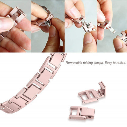 Rhinestone stainless steel watch strap