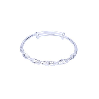 1pc, Silvery Simple Cuff Bracelets, Mobius Nail Sand Bracelet, Round Bangle, Female Jewelry, Bracelet Packs, Birthday Gifts, Holiday Gifts, Mother's Day Gifts, Party Favors