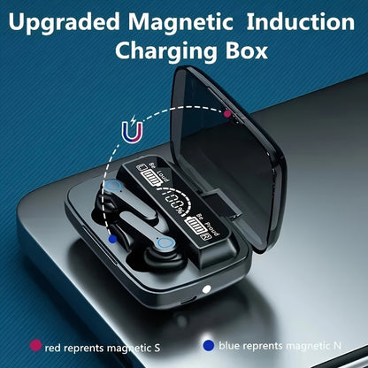 Konroy Wireless Earbuds, HiFi Digital LED Display Stereo Gaming Earbuds Wireless Headphones, TWS Wireless Earphones In-Ear Ear Buds, For Gaming, Workout, Sports, Work, Running, Gym