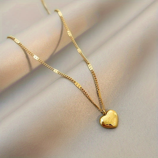 Love Heart Necklace Heart Collarbone Chain For Women Jewelry Gift