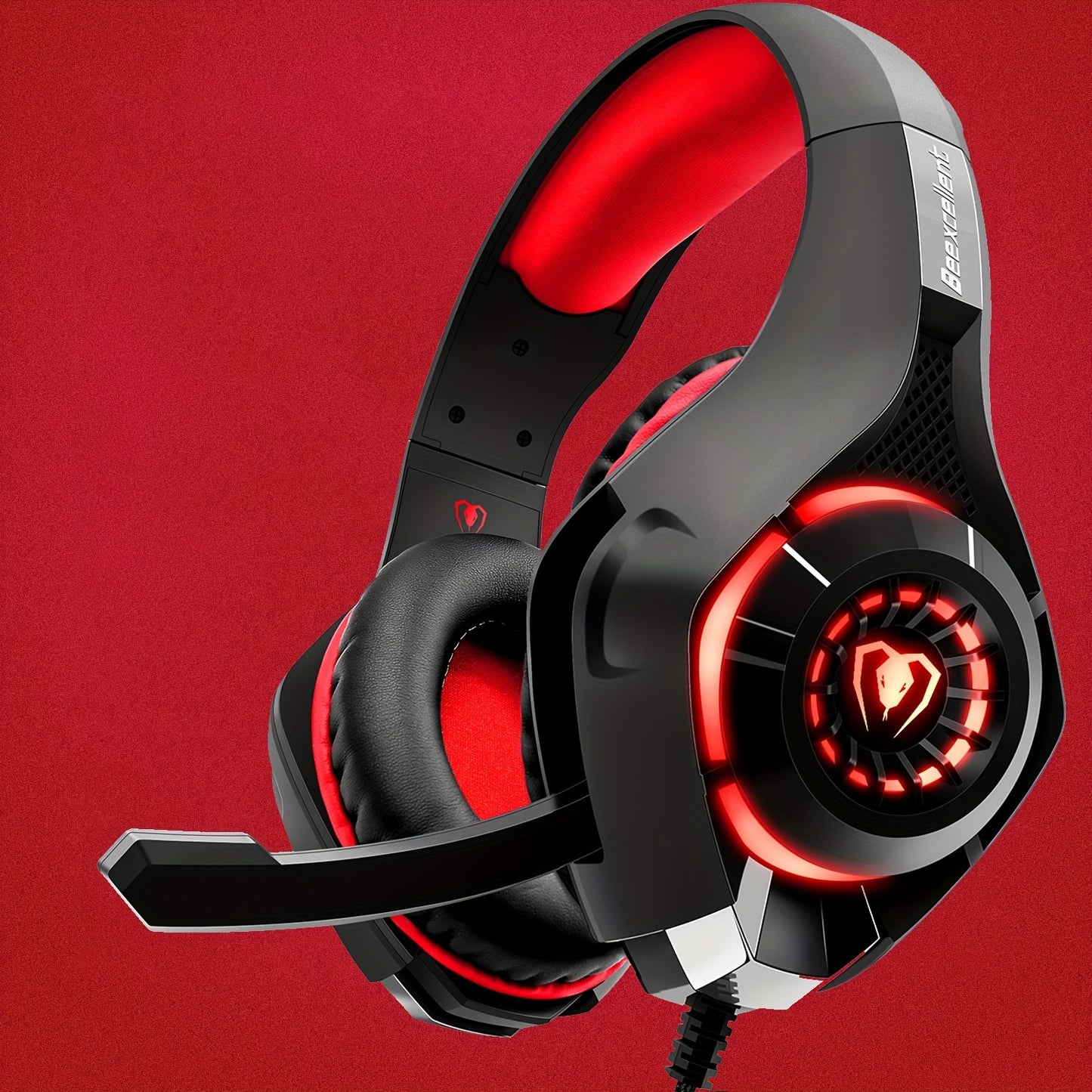 Gaming Headset for PS4 PS5 Xbox One Switch PC with Noise Canceling Mic, Deep Bass Stereo Sound