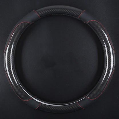 Carbon fiber car steering wheel cover