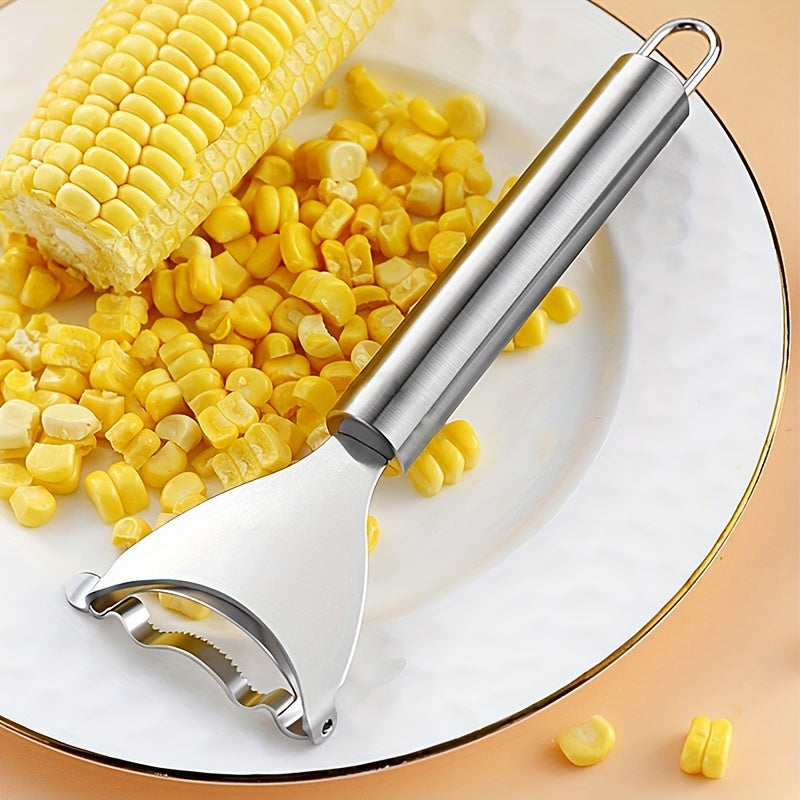Stainless Steel Corn Stripper Tool - Efficient Kernel Remover, Easy-to-Use, Durable Kitchen Gadget for Fresh Corn Prep