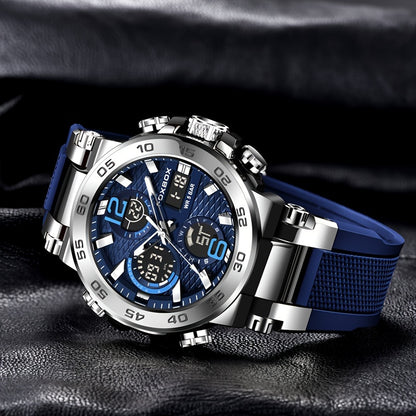 New Watches For Women, Clock Alarm LCD Dual Display Wristwatch Quartz Military Sports Women Watch for Women & Men