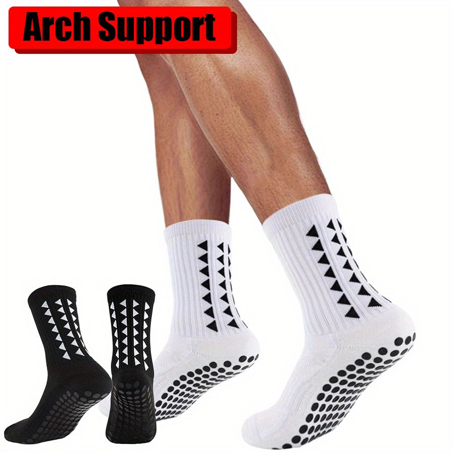 2/5/10 Pairs of Non-Slip Grip Socks for Men And Women, Suitable for Sports Like Football, Basketball, Baseball, Rugby, Soccer, Cycling, Running, Hiking, Tennis, And Skateboarding. These Professional Athletic Socks Feature a B