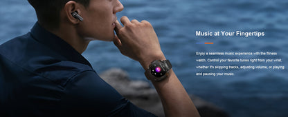 QTLLBT Smart Watch, Wireless Phone Answering, Outdoor Sports Watch, LED Light, High Quality, Compass Fitness Tracker, Pedometer, MMS Display, Suitable for Android, iPhone, Mobile Phone, Smart Watch for Men And Women, Gift