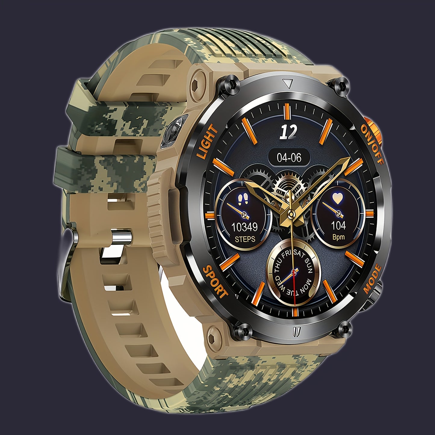 QTLLBT Smart Watch, Wireless Phone Answering, Outdoor Sports Watch, LED Light, High Quality, Compass Fitness Tracker, Pedometer, MMS Display, Suitable for Android, iPhone, Mobile Phone, Smart Watch for Men And Women, Gift