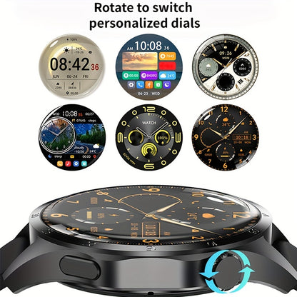 2025 New NFC Smart Watch For Men GPS Motion Trajectory 360*360 HD Screen AI Voice Wireless Call Smartwatch Sports Watch For Men Father'S Day Gift