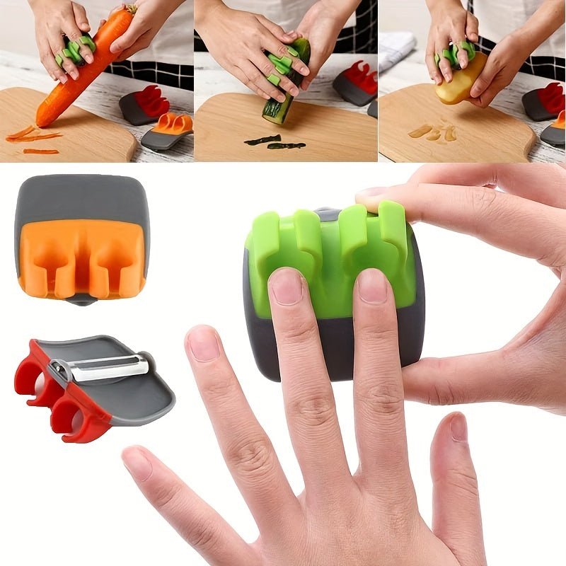 1pc/4pcs Use our stainless steel handheld peeler to easily peel fruits and vegetables - the perfect kitchen accessory for quick meal preparation