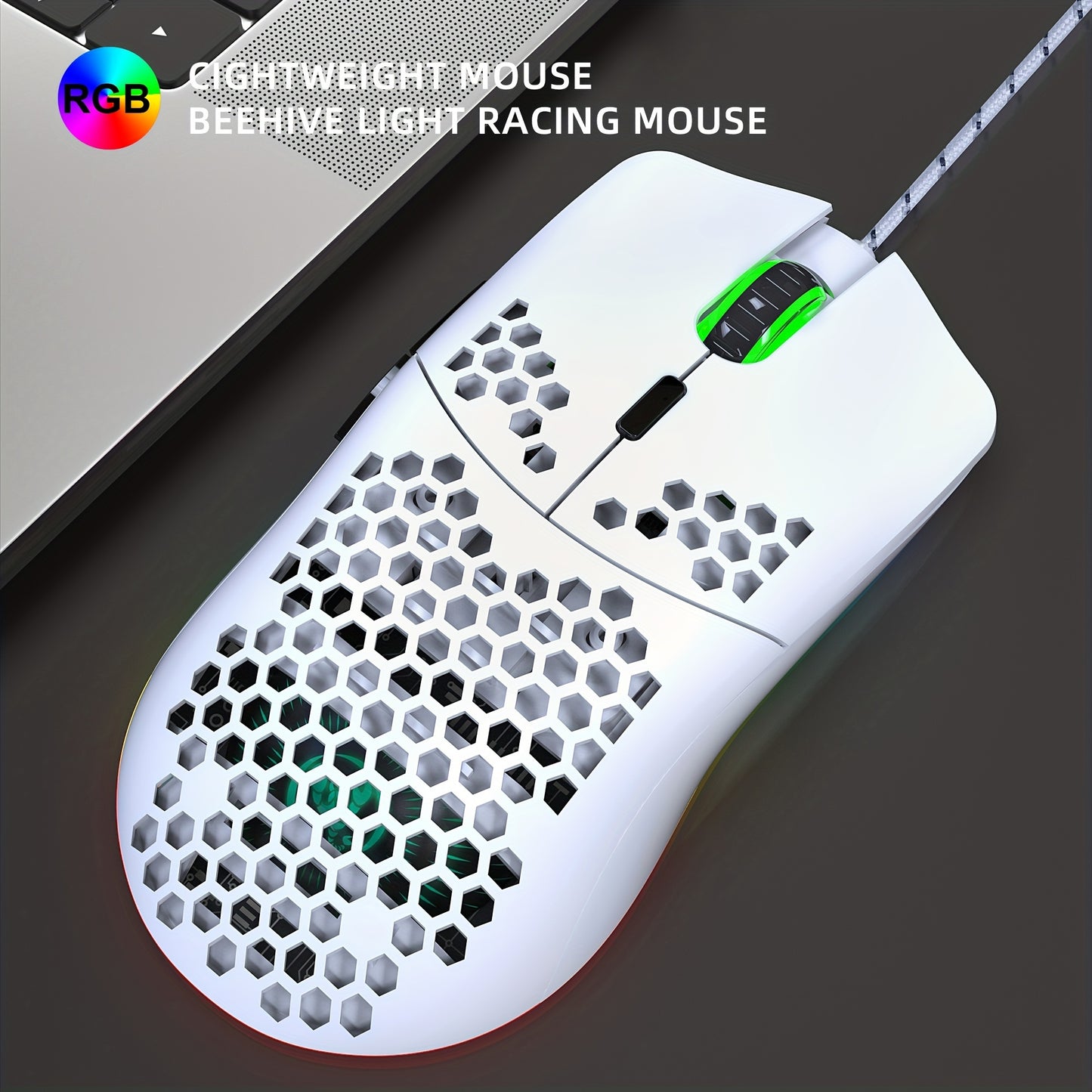 HXSJ-RGB Keyboard And Cellular Gaming Mouse, Compact 68-key Mini Wired Keyboard RGB Backlit 1000-6400 DPI Mouse, Keyboard And Mouse Gaming PS4 Xbox PC Laptop Mac