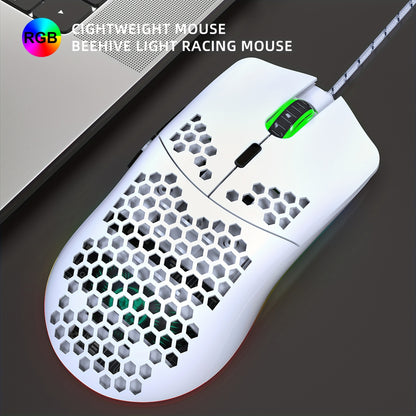 HXSJ-RGB Keyboard And Cellular Gaming Mouse, Compact 68-key Mini Wired Keyboard RGB Backlit 1000-6400 DPI Mouse, Keyboard And Mouse Gaming PS4 Xbox PC Laptop Mac