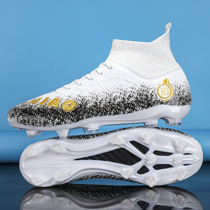 Foreign Trade Large Size High Top Football Shoes Men's Long Nail Competition Special Training Shoes Professional Football Shoes