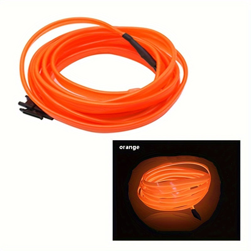 Automobile interior LED decorative lights, EL neon light strips, ambient lighting, modern car decoration, flexible LED light strips, long-lasting illumination, LED mood lighting, for night drivers, a must-have for car owners.