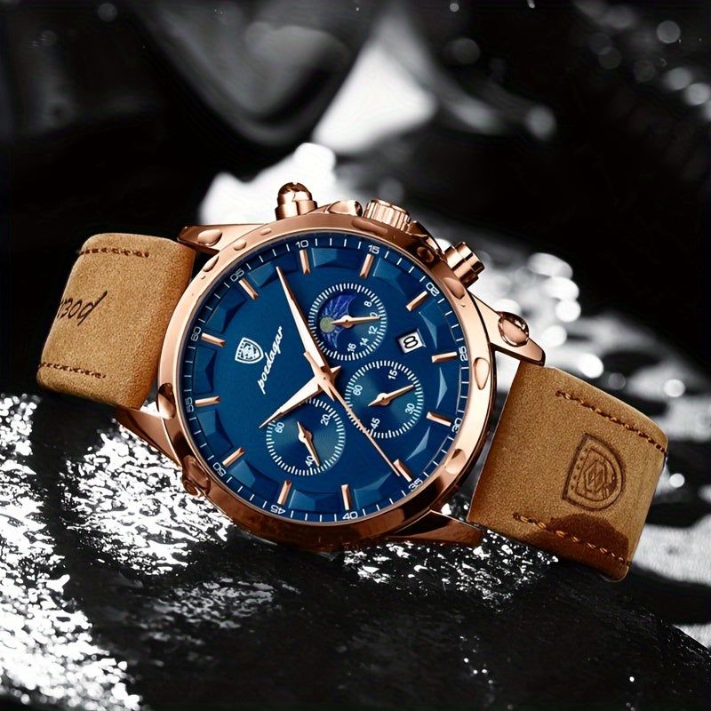 Men's Fashion Watch, Multifunctional Quartz Wristwatch