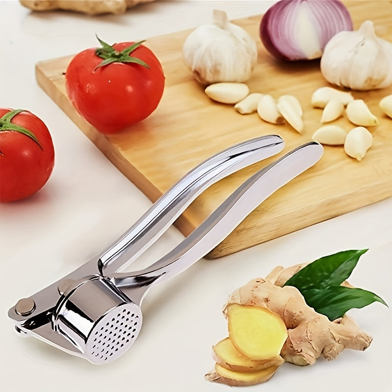 1 Piece Stainless Steel Garlic Press Manually Crusher Handheld Ginger Kitchen Tools