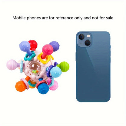 Baby Montessori Toy Baby Teething Teether Toys 6 To 12 Months: Teether Toys For Baby 6-12 Months | Baby Toys 0 To 6 Months Baby Teething Ball Toy 0-3 Month Rattle Infant Toys For 0-3-6-12 Months Baby