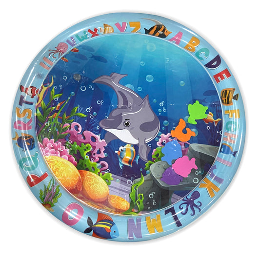Baby Inflatable Water Mat, Water Play Mat, Baby Toys Activity Mat, Aquarium Mat, Promote Baby Motor And Sensory Development, Grow Through Play Sensory Stimulation Gifts For Infants Boys Girls, 65.02 cm, Christmas, Halloween,
