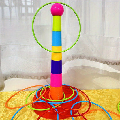 1 Tower 18 Laps/1 Tower 12 Laps Set Children's Loop Toys Folding Music Loop Kindergarten Throw Loop Game Props Family Parent-child
