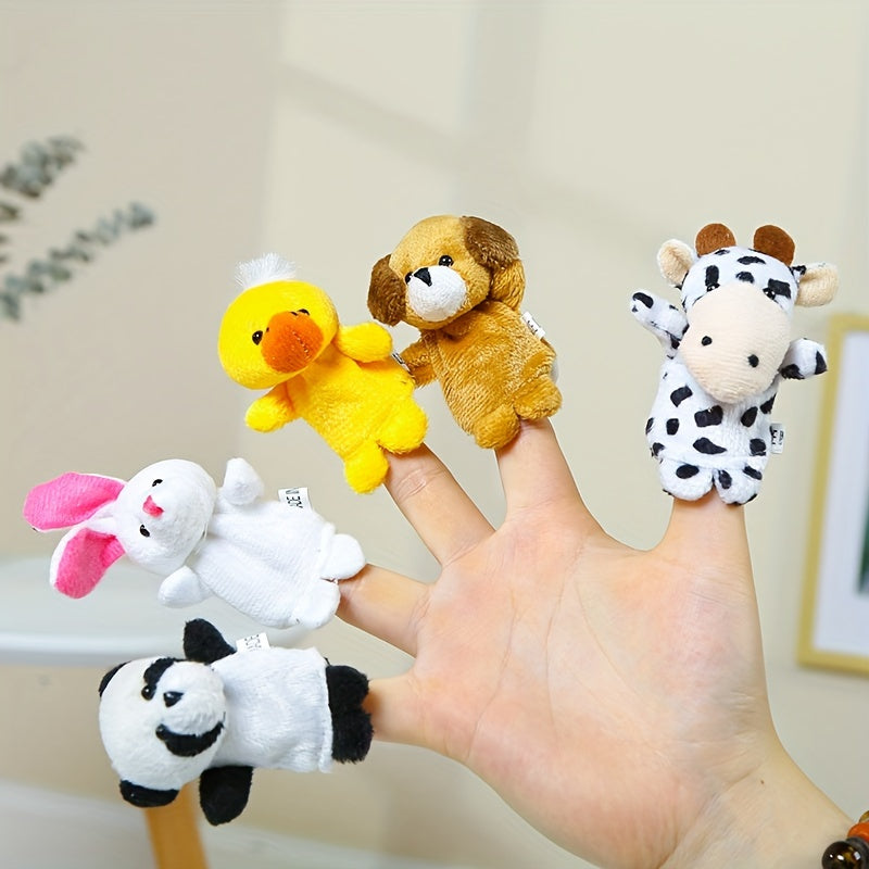10pcs Mini Animal Finger Puppets Set, Small Cartoon Animal Finger Toys, Educational Family Time Story Time Toys, Party Favors For Shows, Playtime, Schools easter gift