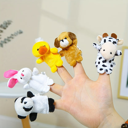 10pcs Mini Animal Finger Puppets Set, Small Cartoon Animal Finger Toys, Educational Family Time Story Time Toys, Party Favors For Shows, Playtime, Schools easter gift