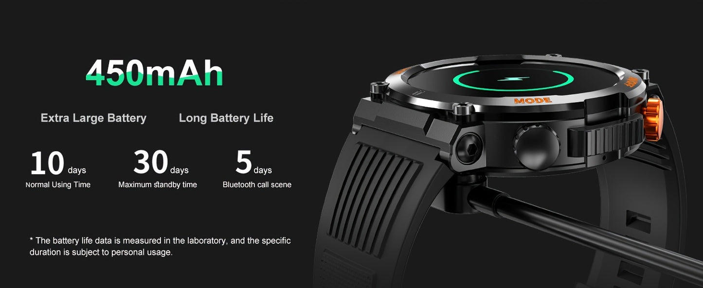 QTLLBT Smart Watch, Wireless Phone Answering, Outdoor Sports Watch, LED Light, High Quality, Compass Fitness Tracker, Pedometer, MMS Display, Suitable for Android, iPhone, Mobile Phone, Smart Watch for Men And Women, Gift